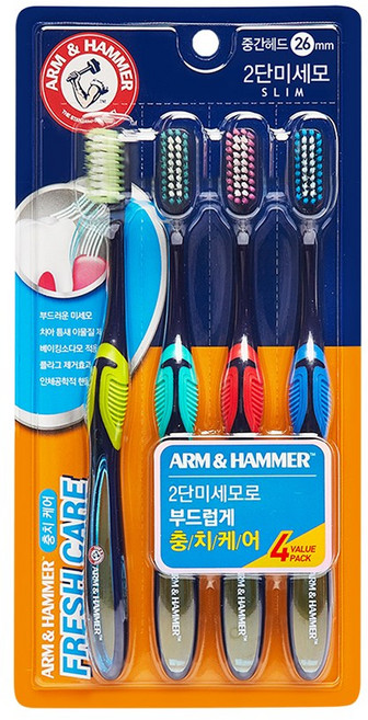 유한양행 암앤해머 프레쉬케어 칫솔, 4개입, 13개