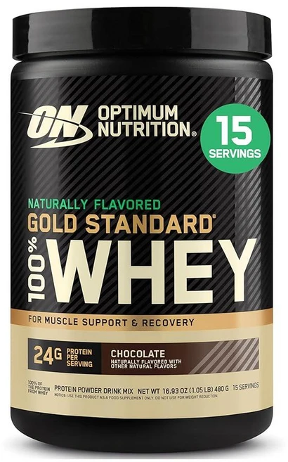 Optimum Nutrition Gold Standard 100% 유청 단백질 파우더 천연 향 초콜릿 15회 분량 (포장은 다를 수 있음), 1개, 480g - 쿠팡