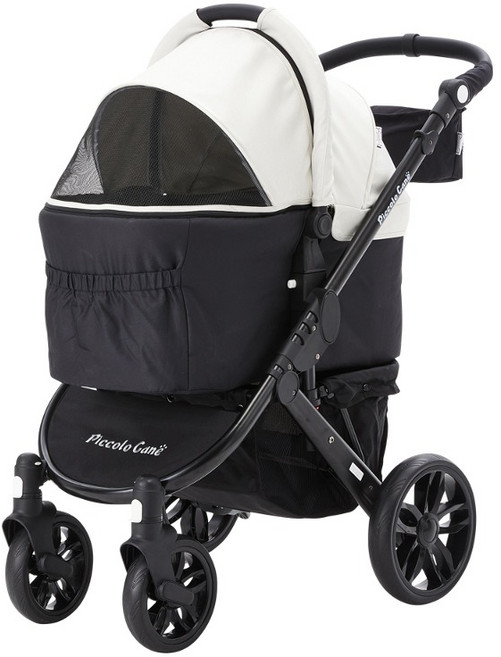40kg 탑승 레인커버포함 피콜로카네 탄토2 블랙라인 강아지유모차 대형견 유모차, 1개