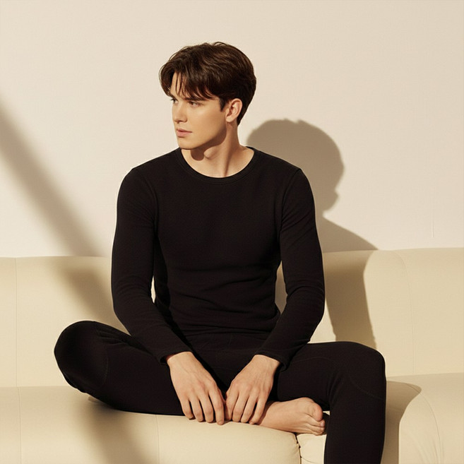 베일리화이트 남성 원히트 기모 발열내의 내복 소프트터치 상의