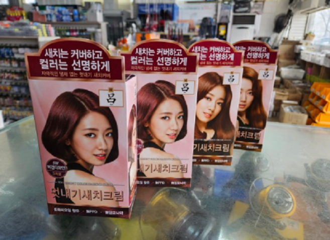 우아채 멋내기 새치크림 염색약, 오렌지브라운, 3개