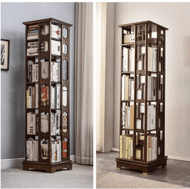 원목 회전 란가구 책장 책꽂이 아동 학생 책 2단 3단, 6단 통나무 색상