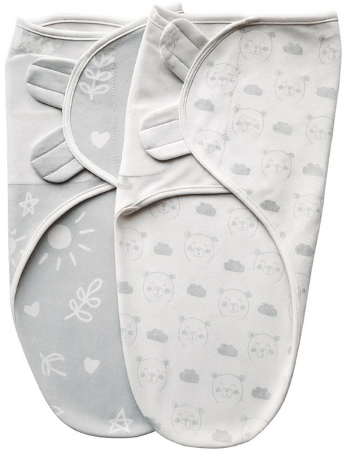 리틀그립 스와들 기적의 속싸개 그레이화이트 2종 세트