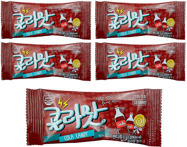 선미식품 콜라맛 캔디, 22g, 5개