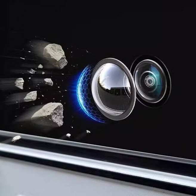 SEAMETAL 4p 자동차 카메라 렌즈 투명 보호 커버 키트, C43555-4P