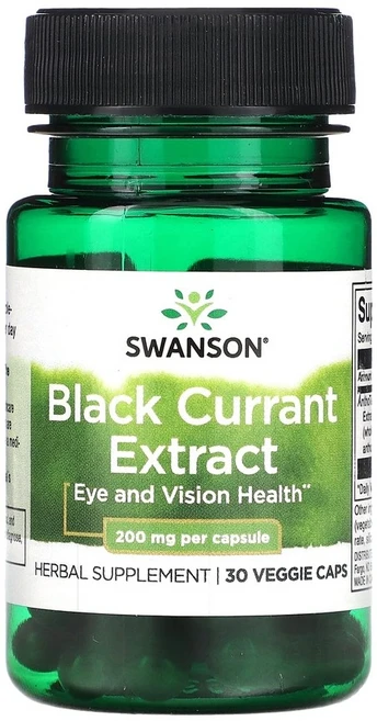 스완슨 블랙 커런트 추출물 200mg 베지 캡, 1개, 30정 - 쿠팡