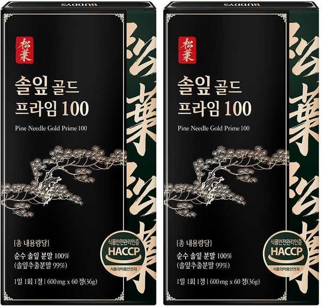 솔잎 골드 프라임 100%, 2개, 60정