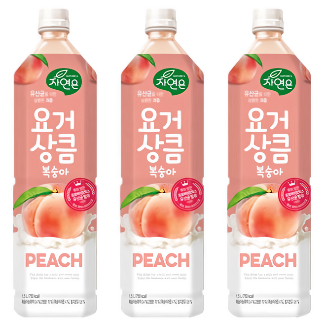 웅진 자연은 요거상큼 복숭아 1.5L, 5개