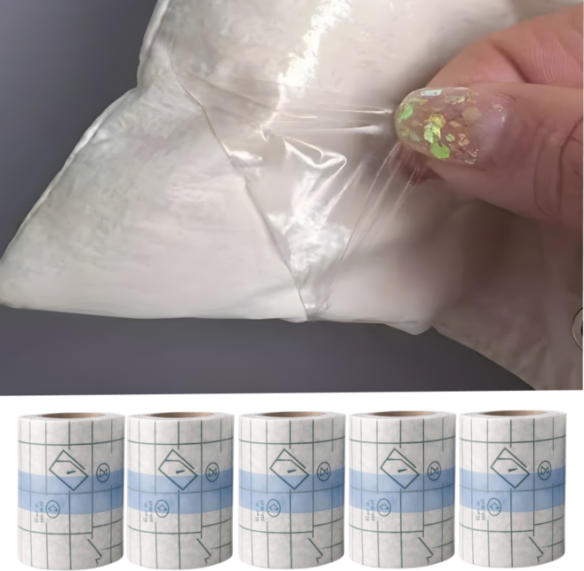 올리OLI 옷깃 셔츠 패딩 묵은 때 화장품 오염 방지 투명 테이프 패치, 5개