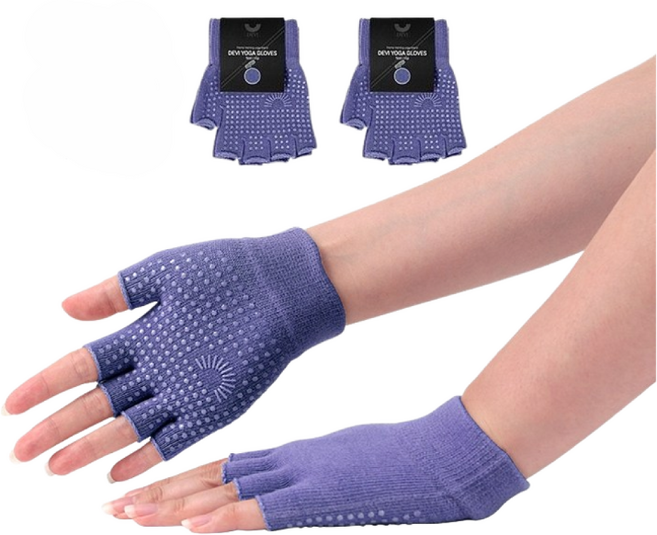 데비 논슬립 요가 장갑, 블루, 3개