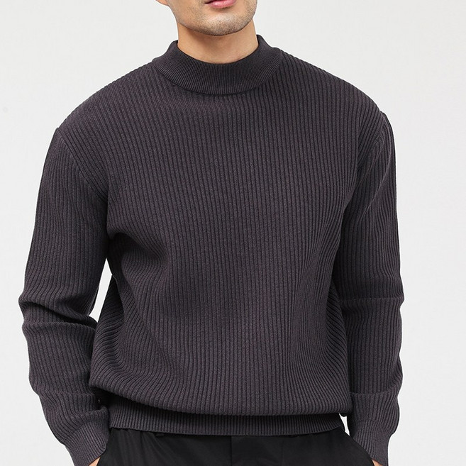 글리멜로 남자 도톰 캐주얼 스웨터 테틀넥 폴라 골지 니트 긴팔 티셔츠