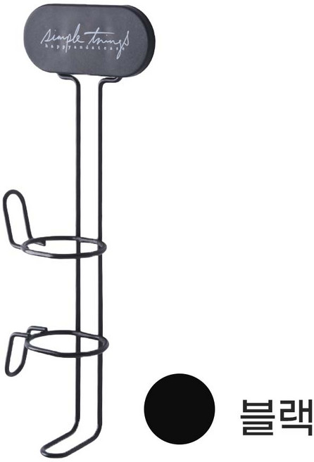 부착식 헤어 고데기 매직기 거치대 드라이기걸이 고데기매직기홀더 욕실용품, 블랙, 1개