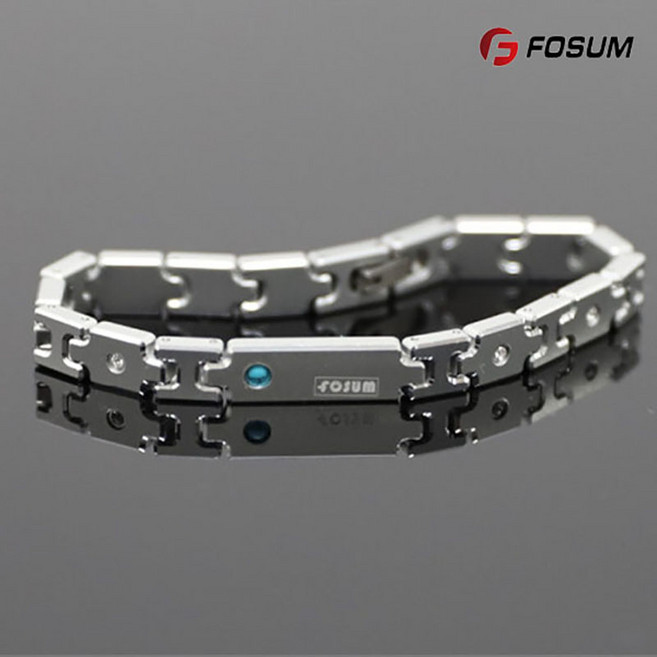 [포슘코리아] 마그네슘 건강팔찌 실버 남성 여성/스포츠팔찌/헬스/운동/야구/골프/기능성/부모님선물/피로회복, 여성 M 18.6cm, 1개