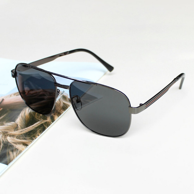 빅사이즈 메탈 사각 항공 보잉 라인 편광 선글라스 골프 낚시 운전 스포츠