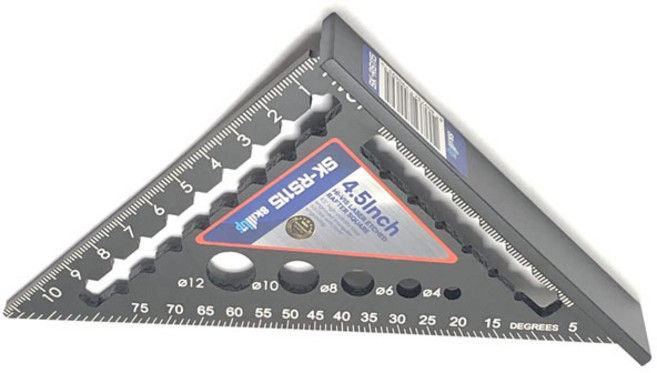 [제이스공구] 스킬업 삼각자 4.5인치, 1개, 블랙