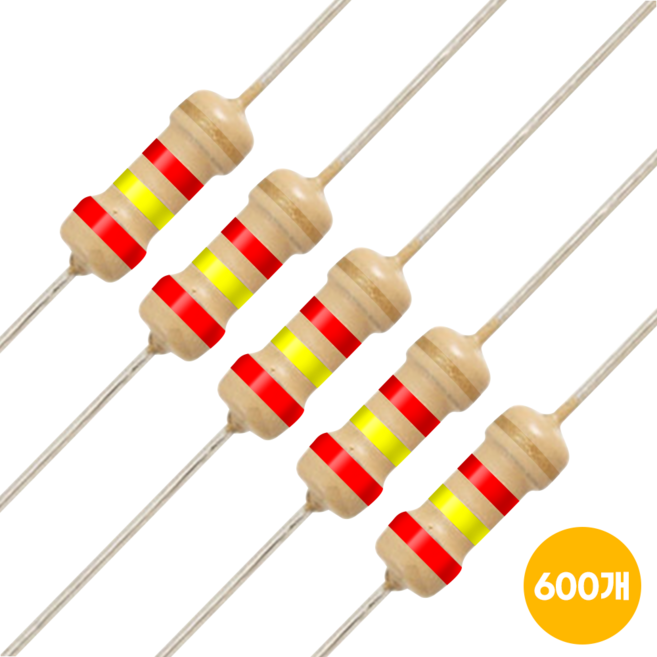 저항 2.4K옴 1/4W 5% (200개), 3개