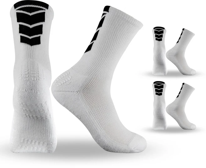 제이제이삭스 남성용 논슬립 스포츠 장목 양말, 화이트(3켤레) - 쿠팡