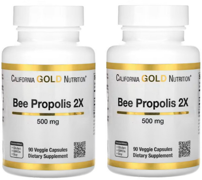 캘리포니아골드뉴트리션 CGN 비 프로폴리스 2X 500mg 90베지캡슐, 90정, 2개