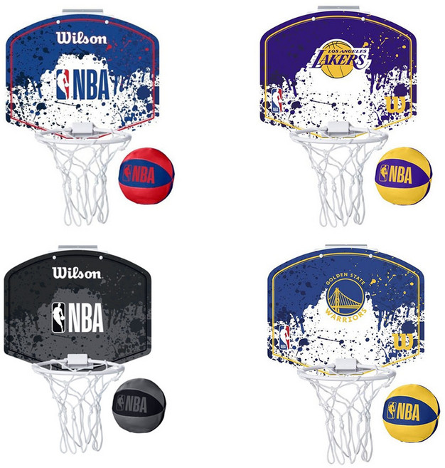 윌슨 WTBA1302 NBA 미니 후프 팀농구골대 농구공, NBA-워리어스