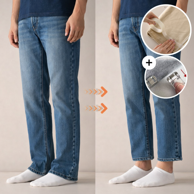 어반픽스 깔끔한 바지 기장 셀프 수선 양면 부착 테이프 2cm*5m, 1개, 투명