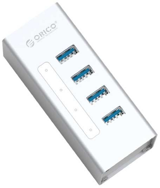 오리코 A3H4 USB허브 (USB3.0 4포트 유전원), 1개, 1개