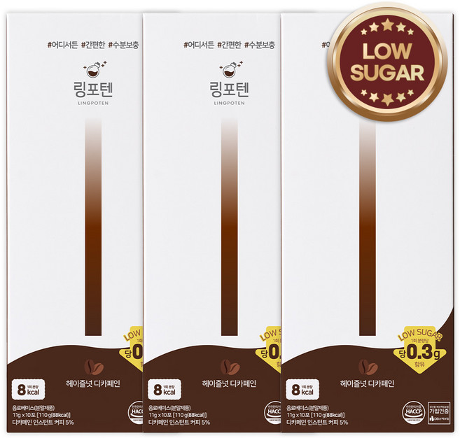 링포텐 에너지커피 헤이즐넛 디카페인, 11g, 30개