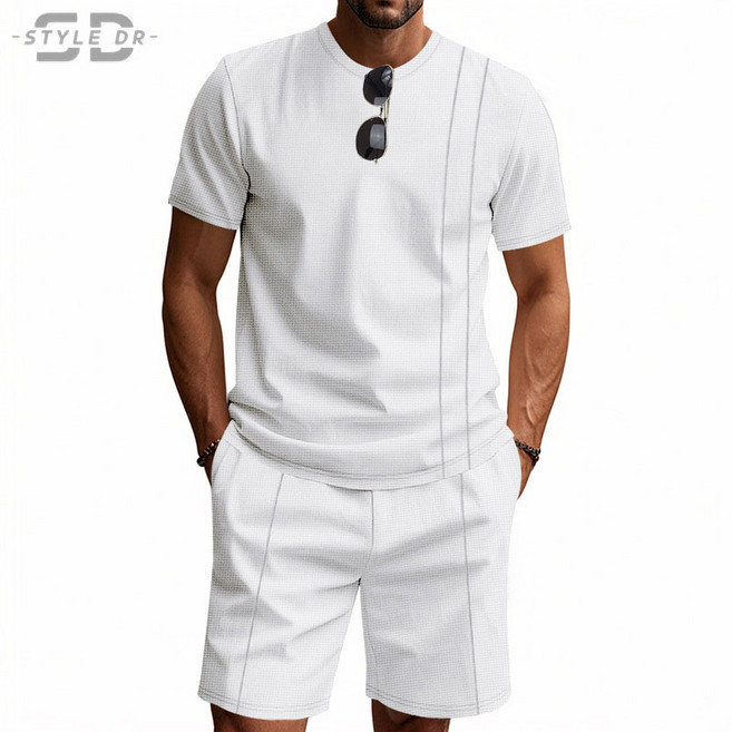 스타일닥터 남자 라운드 여름 반팔 슬랙스 심플 반팔 세트