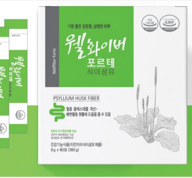 [1개월분] 웰화이버 포르테 식이섬유 (6g x 60포), 6g, 1개