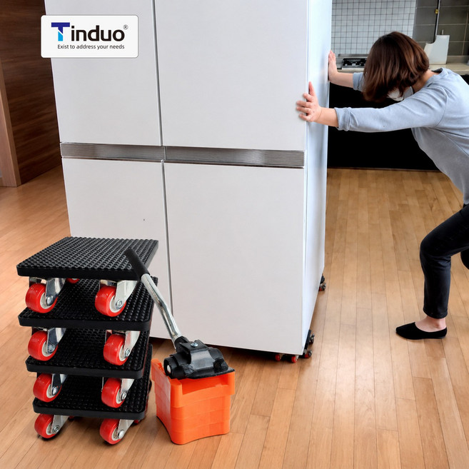 tinduo 가구이동바퀴세트 무거운가구이동 만능지렛대 가구운반 공구 세트, 1세트
