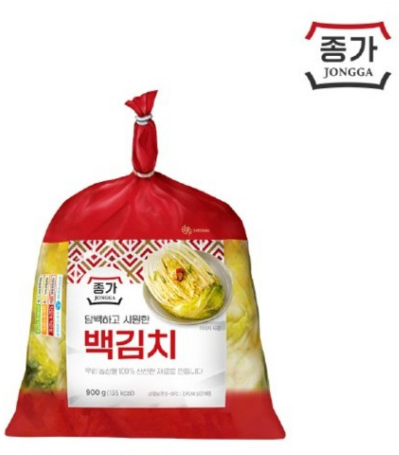 종가 백김치, 2개, 900g