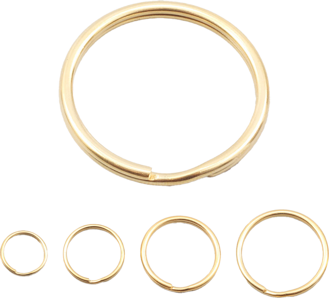 원형 열쇠고리링, 1개, 30mm 골드