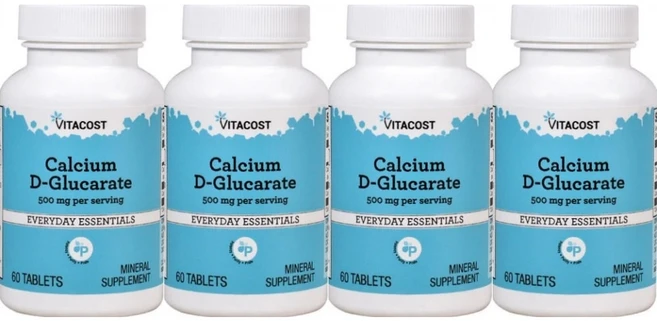 비타코스트 칼슘 디 글루카레이트, 4개, 60정 - 쿠팡