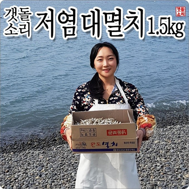 [갯돌소리전복] 저염 대멸치1.5kg 완도 산지직송 국물용멸치/다시멸치/육수용멸치, 1개
