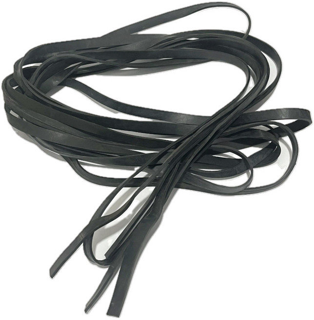 이음모음 국산 천연고무 납작 생고무줄, 딥블랙, 1세트