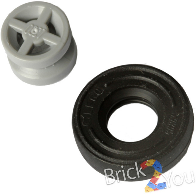 레고 부품 타이어 휠 Black Tire 14mm D. x 4mm 4516843 59895 Light Bluish Gray Wheel 8mm D. x 6mm 4211506 4624, 1개