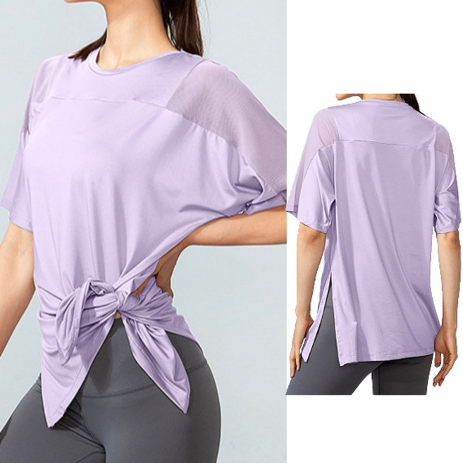 유플리앙 루즈핏 필라테스 헬스 등산 빅사이즈 반팔 티셔츠