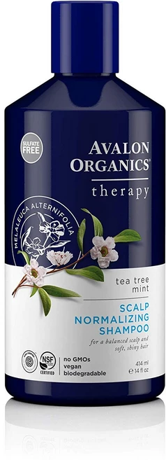 아발론오가닉스 티 트리 민트 테라피 두피 정상화 샴푸, 414ml, 1개 - 쿠팡