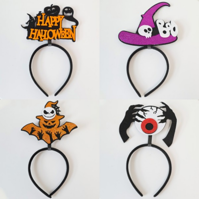 홈엔모어 할로윈 파티 머리띠, 1개, 해골박쥐
