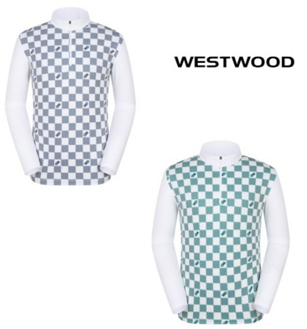 [웨스트우드] (2001천호) SS시즌 남성 체크보드 프린트 티셔츠 WO1MCTS305