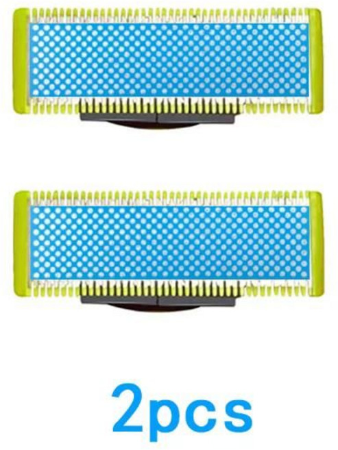필립스면도기용 호환 원블레이드 교체용 블레이드 QP210 QP220 QP230 QP2520 QP2530 QP2527 QP2533 QP2630 QP6520, 2개입 (블루)