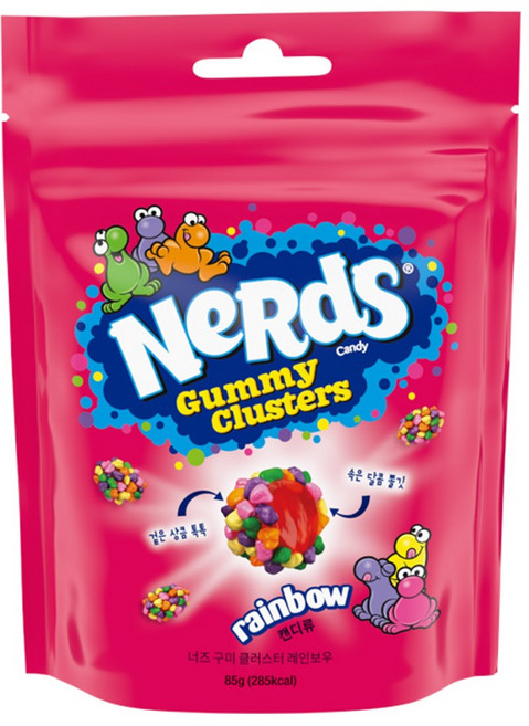 너즈 구미 클러스터 레인보우 스파클링 젤리, 85g, 1개