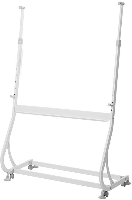 화이트보드 거치대 스탠드 이동식 높이조절 엔엑스오, 화이트, 1개