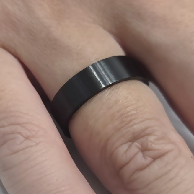 [골드러쉬] R203 반지 남녀공용 스틸반지 6mm 커플 검정빈티지 엔틱패션링