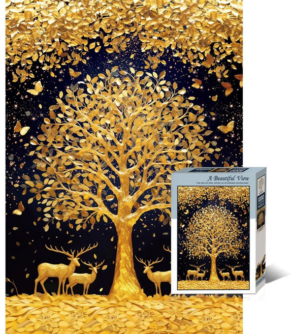 1000피스퍼즐 황금 나무와사슴 토이앤퍼즐 TPD10-1033-1879999EA
