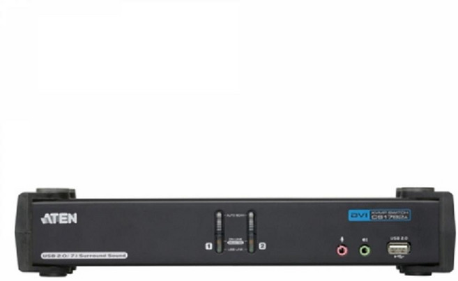 ATEN 2포트 USB DVI 듀얼 링크 KVMP 스위치 CS1782A, 1개, CS1782A-AT-K