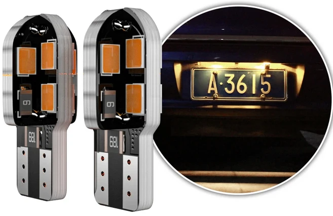 지프 그랜드 체로키 용 2pcs 1998-2013 LED 번호판 라이트 2004 Canbus 액세서리, 01 Warm White