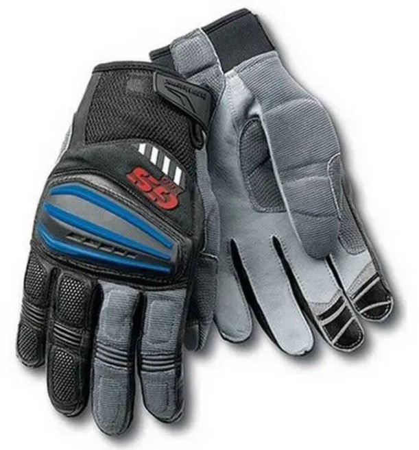 오토바이 바이크 방한 장갑 카본 글러브 토시 양가죽 BMW 모토크로스 오프로드 팀 레이싱 모터라드 랠리 GS, L, 파란