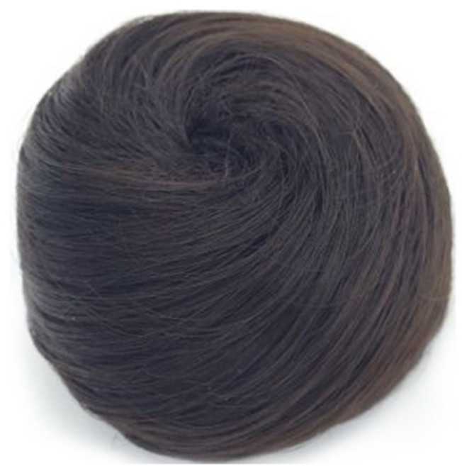 끌레오라미 당고머리 승무원 가채 가발 S114 + U자핀, 자연갈색(가발), 단일색상(U자핀), 1개