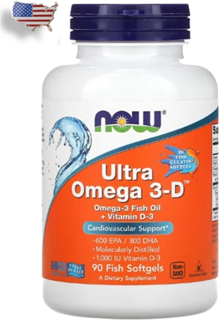 나우 푸드 울트라 오메가 3 D 600 EPA 300 DHA 90소프트겔, 90정, 1개 - 쿠팡