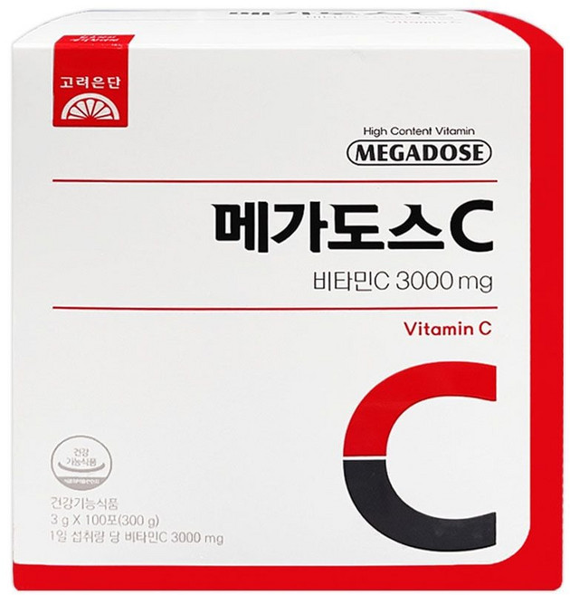 고려은단 메가도스C 비타민C 3000 100포, 3g, 100개